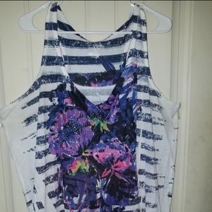 Lane Bryant Faded Striped Tank top 22/24